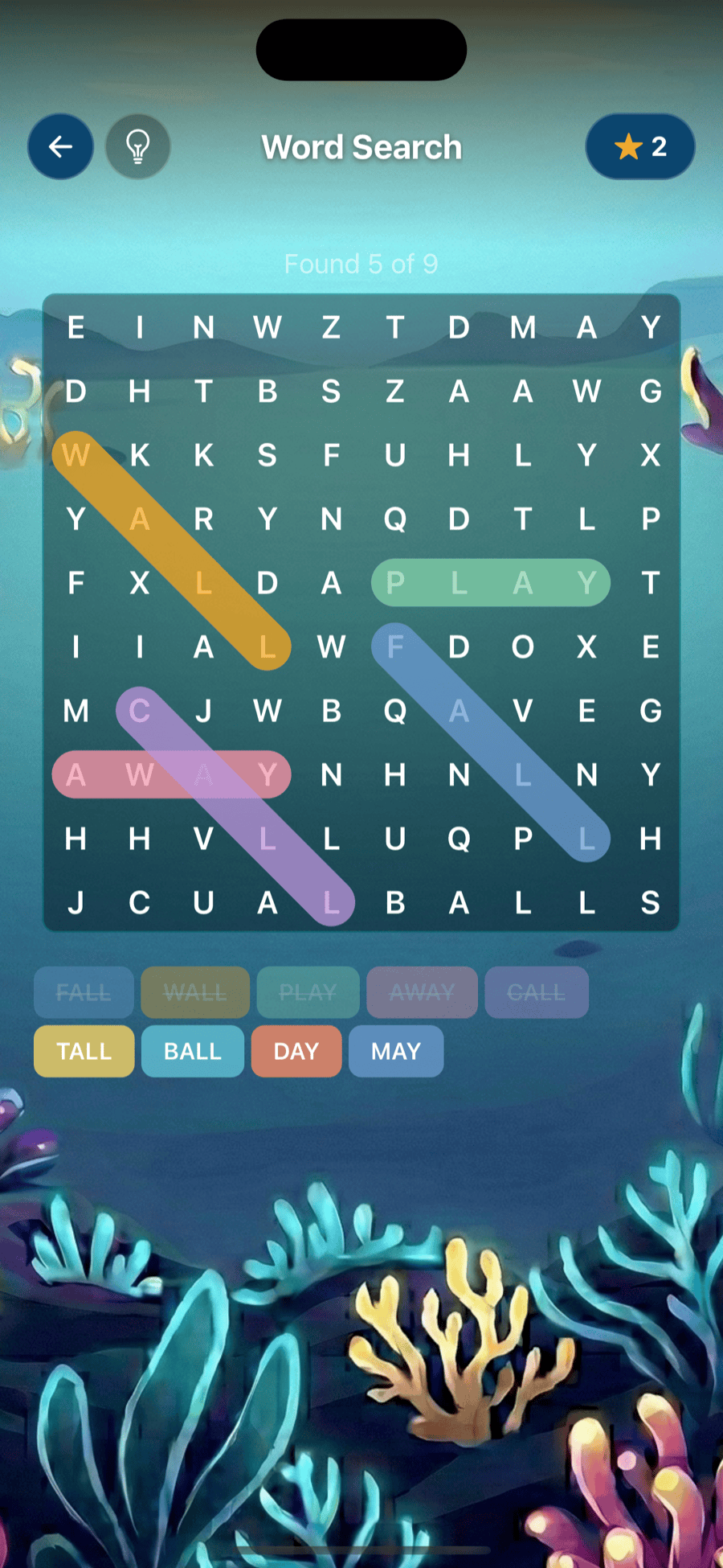 Word Search gameplay