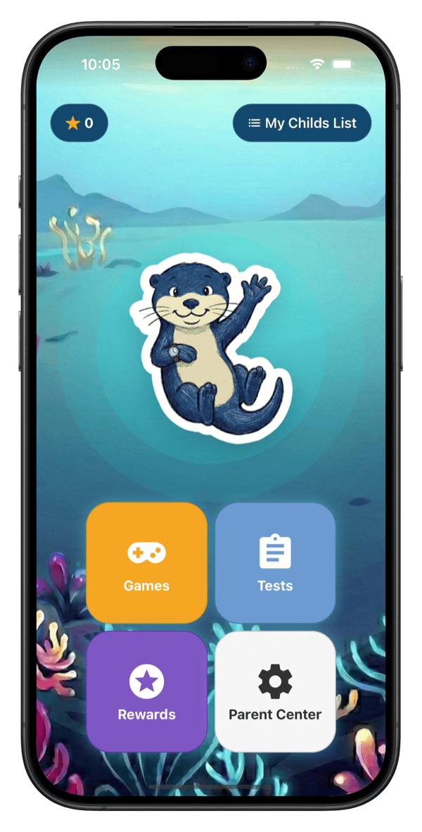 Spelling Stream home screen